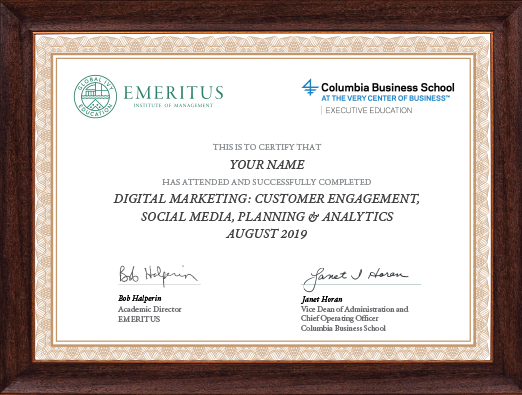 Digital Marketing: Customer Engagement, Social Media, Planning & Analytics