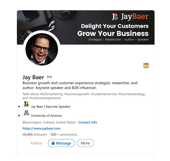 Good LinkedIn profile examples